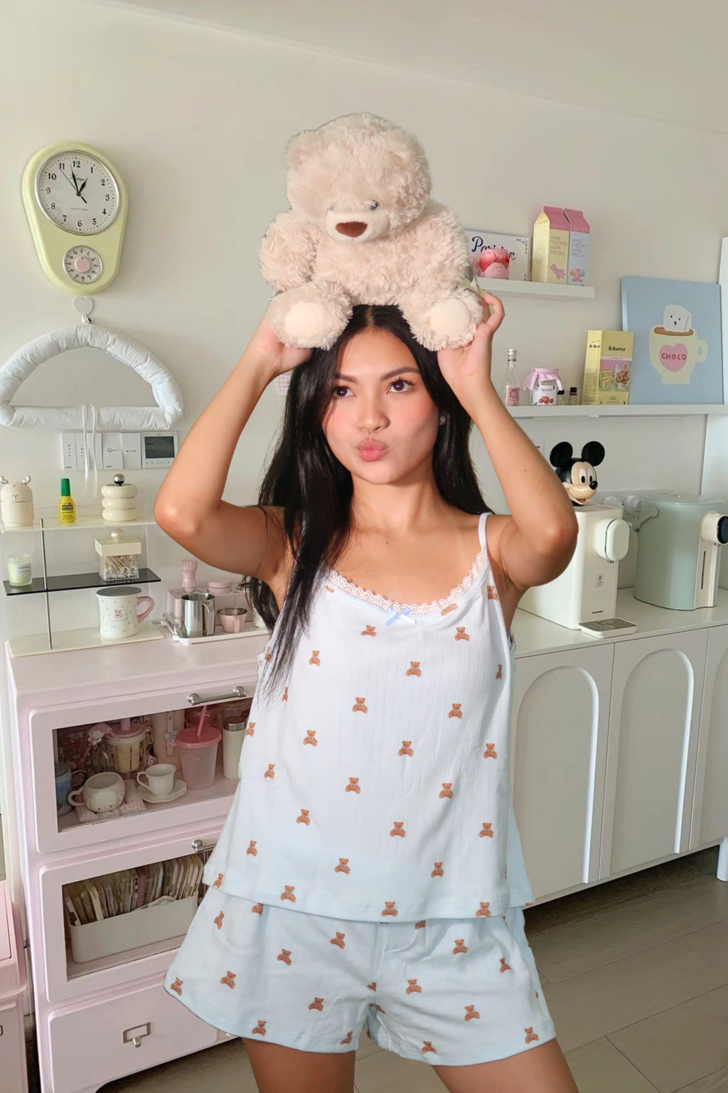 Baby Bear Non-Padded Cami Lounge Sleeveless Shorts Set