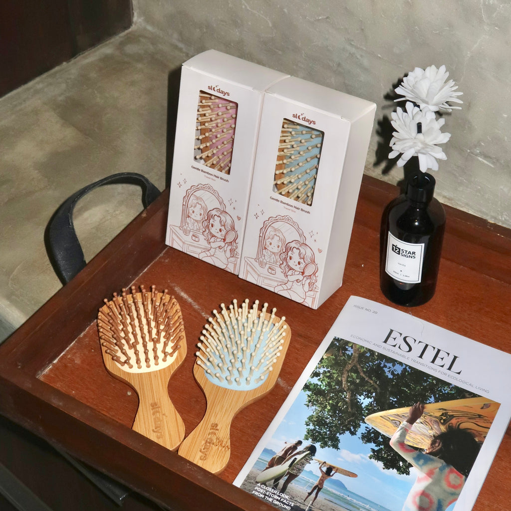 Gentle Bamboo Hair Brush Travel Size