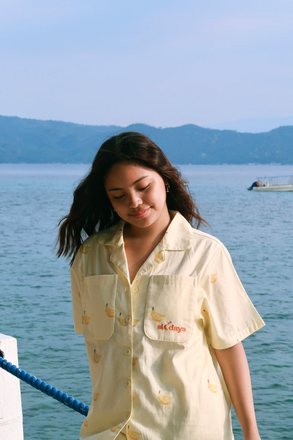 Banana Cotton Oversized Shorts Set