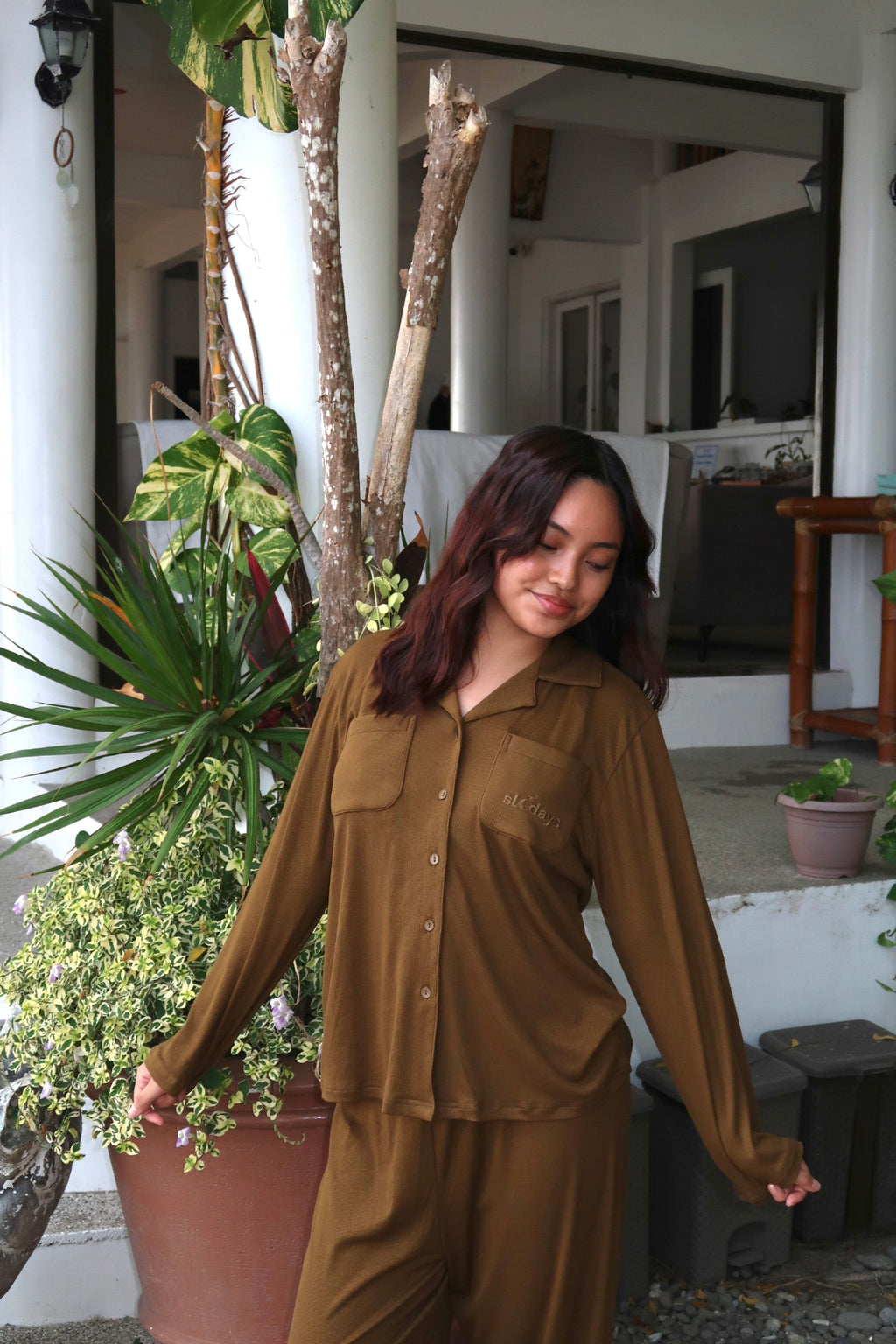 Earth Olive Oversized Cloud Pajama Pants Set