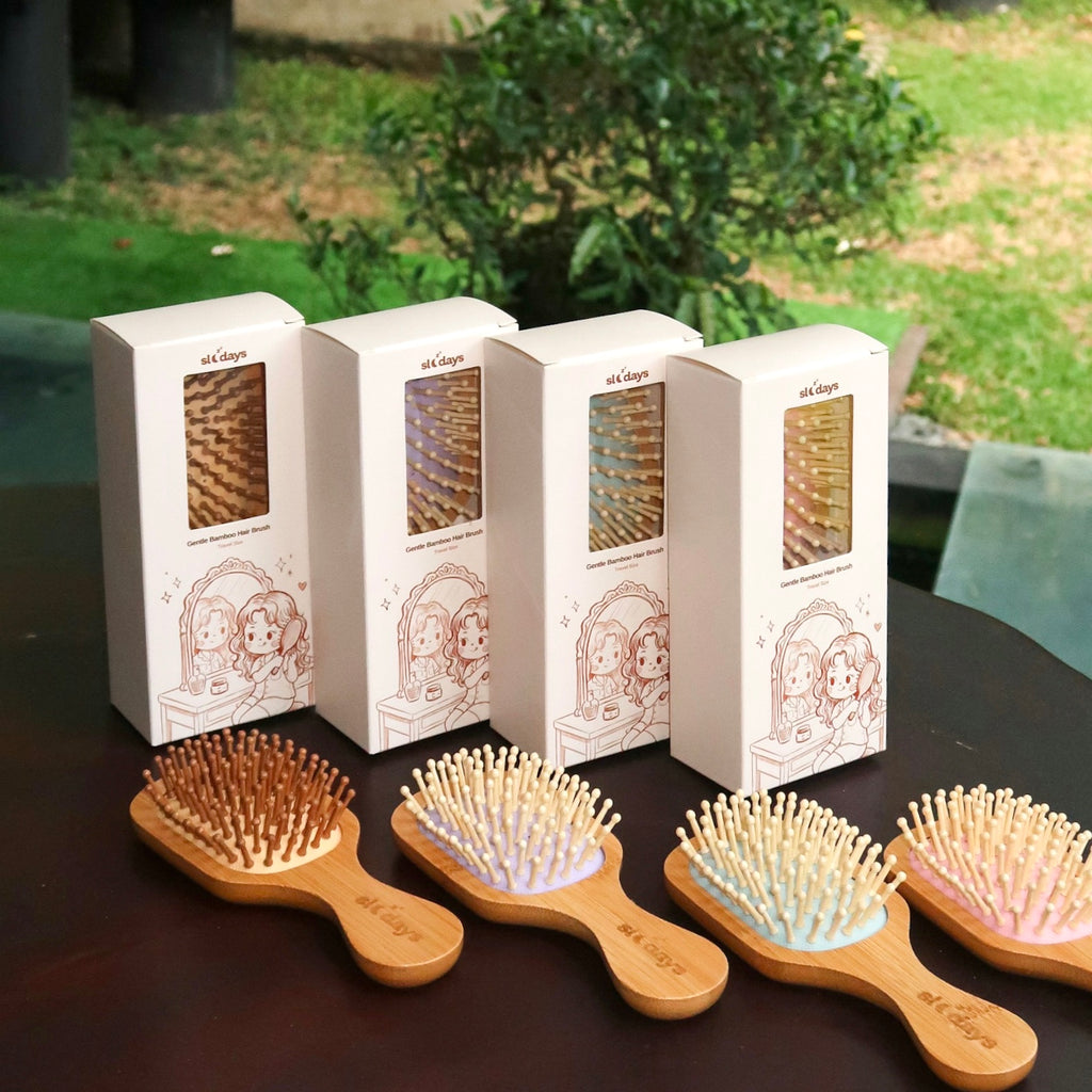 Gentle Bamboo Hair Brush Travel Size