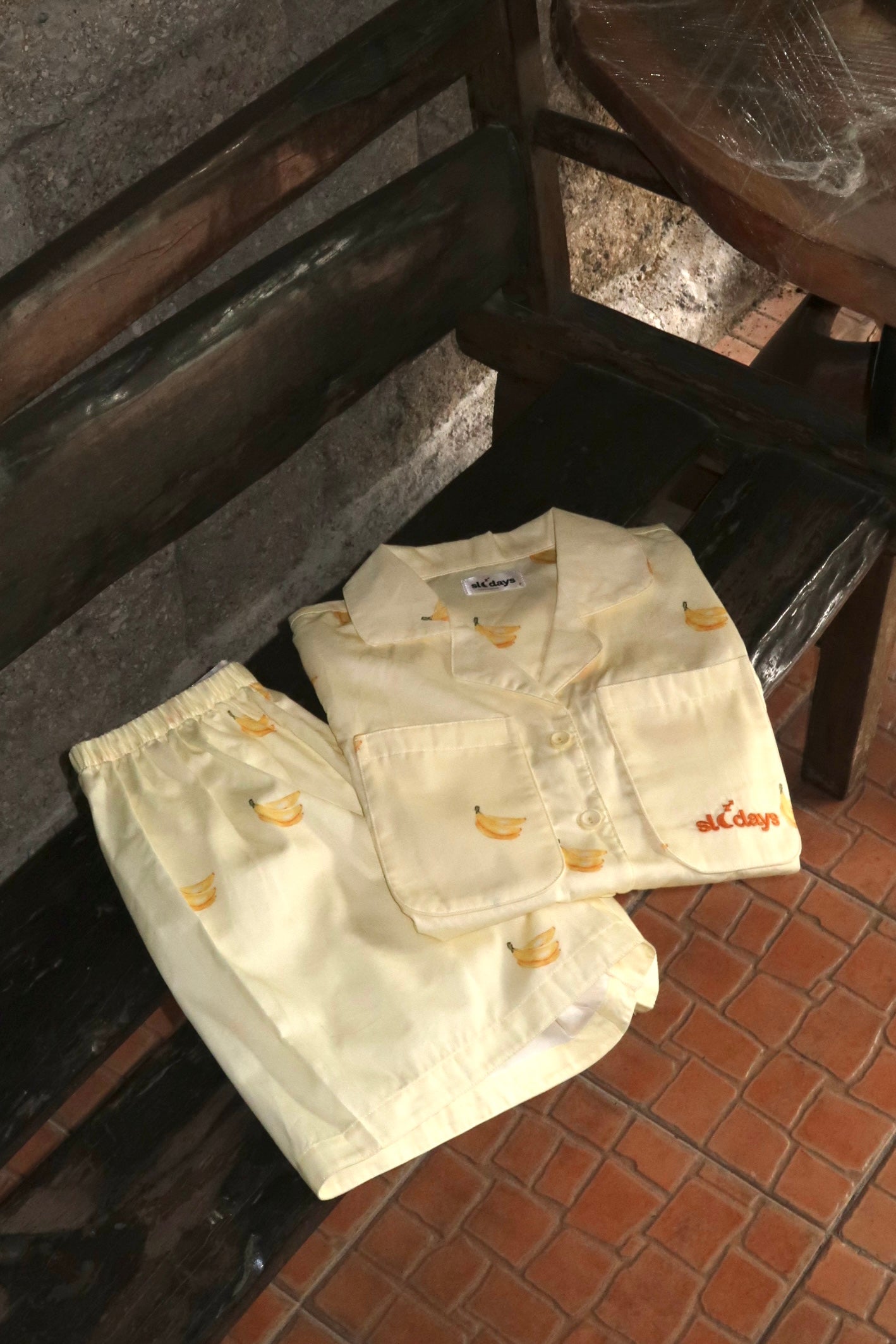 Banana Cotton Oversized Shorts Set