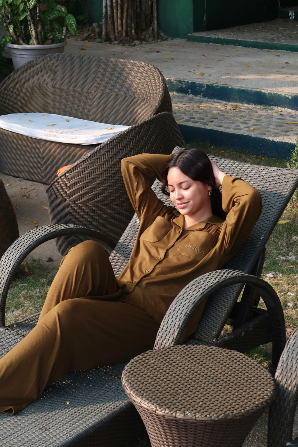 Earth Olive Oversized Cloud Pajama Pants Set