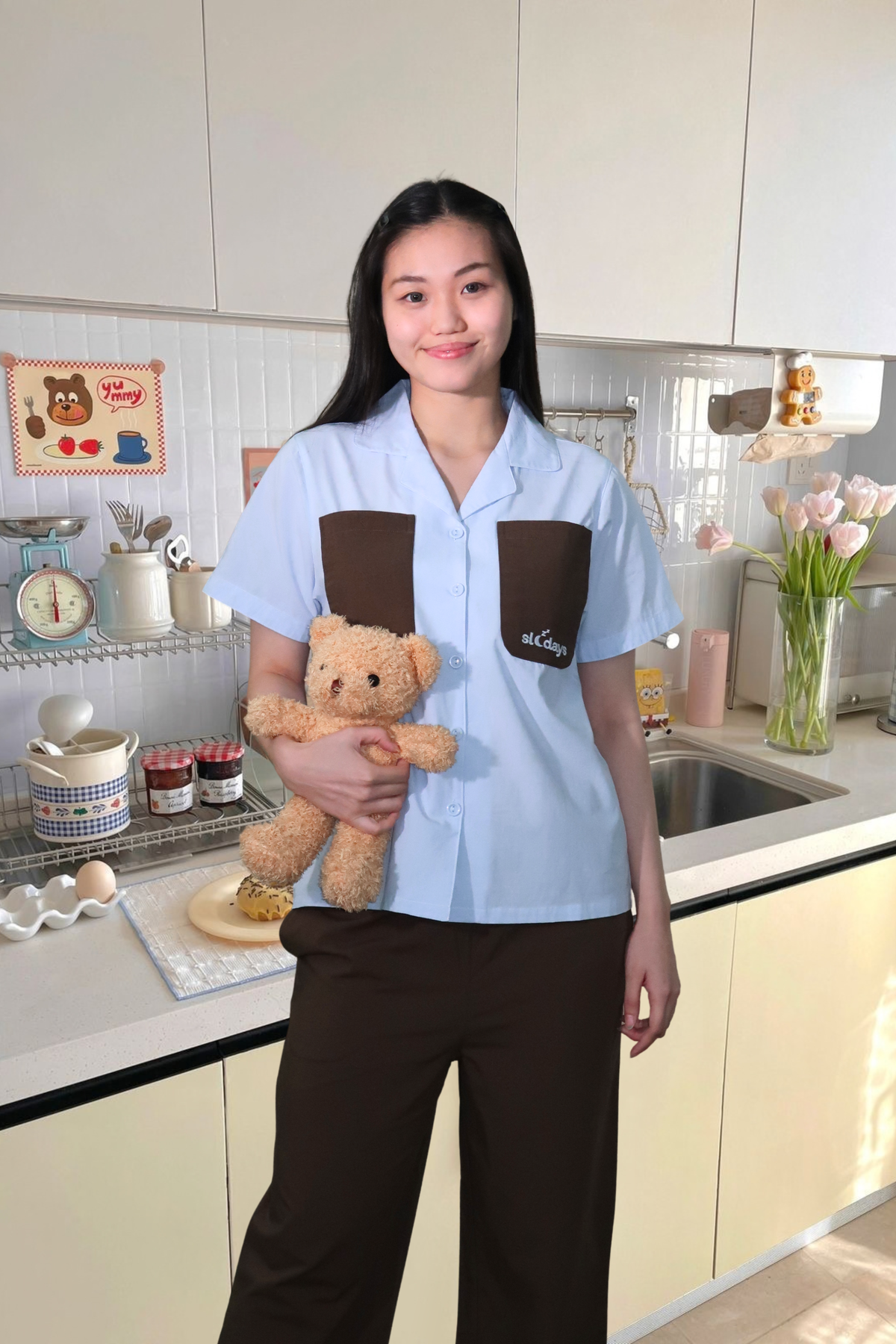 Cookie Monster Cotton Modal Oversized Pants Set
